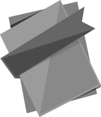 Illustration of a gray and black ribbon.