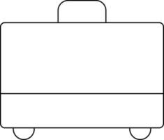 Line Art Illustration of Luggage Icon. vector