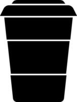 Isolated glass in black and white color. vector