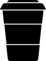 aislado vaso en negro y blanco color. vector