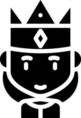 Queen Icon In black and white Color.