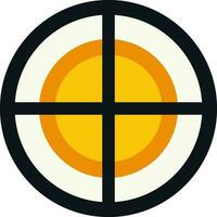 Isolated Target Icon Or Symbol In Yellow And Black Color. vector