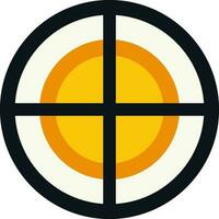 Isolated Target Icon Or Symbol In Yellow And Black Color. vector