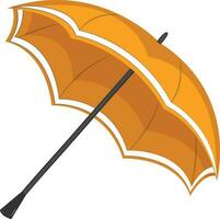 Vector illustration of yellow umbrella.