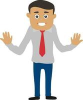 Character of a young businessman. vector