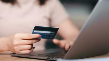 Online payment concept with credit card ,online banking service ,internet payment ,Money transfer and service fee payment ,financial transactions with application ,e-commerce ,internet banking photo