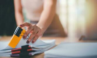 Accountant manages and examines office documents ,accounting documents ,Reports for Tax Time Analysis ,plan review process and assess correctness ,business document evaluation process ,accounting photo