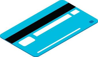 Credit or debit card icon in 3D style. vector