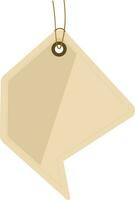 Beige colour tag or label vector