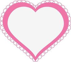 marco creativo de rosado corazón forma. vector