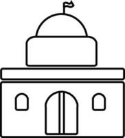 Court in black and white color. vector