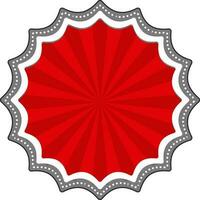 Stylish red frame design. vector