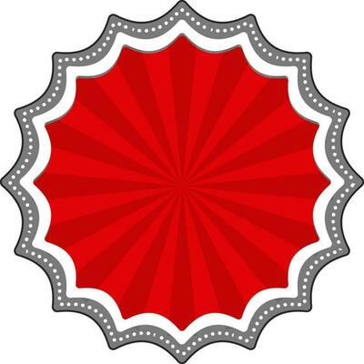 Stylish red frame design.