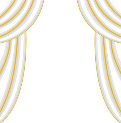 Flat illustration of curtains.