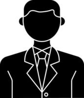 Faceless Man Icon In Flat Style. vector