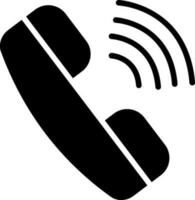 Isolated phone receiver icon in flat style. vector
