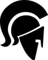 Black and white spartan helmet. vector