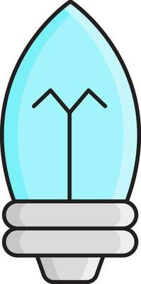 Illustration Of Mercury Bulb Icon In Cyan And Gray Color.