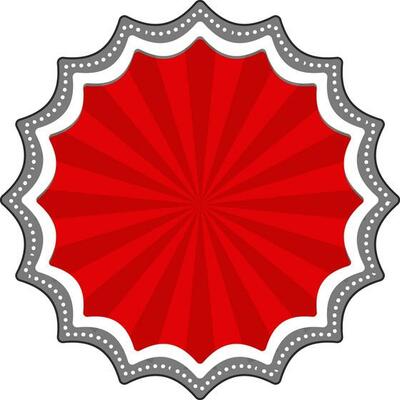 Stylish red frame design.