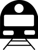 Train in black and white color. vector