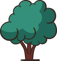 Isolated Tree Icon In Green Color. vector