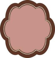 Brown label or sticker with space for your message. vector