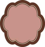 Brown label or sticker with space for your message. vector