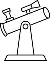 Illustration of Telescope Icon in Line Art. vector