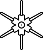 Spider Flower Flat Icon In Linear Style. vector