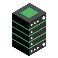 Server element in 3d style. vector