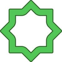 frotar el hizb icono en verde y blanco color. vector