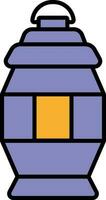 Isolated Lantern or Lamp Icon in Flat Style. vector