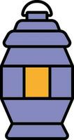 Isolated Lantern or Lamp Icon in Flat Style. vector