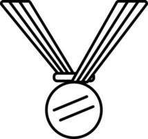 Linear Style Medal Icon. vector