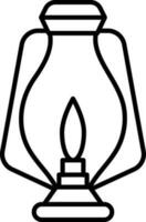 Vector illustration of Lamp Icon in Thin Line Art.