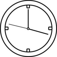 Isolated icon of Clock in flat style. vector