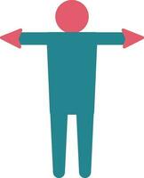 Employee icon in color style for job concept. vector