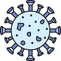 vector ilustración de azul virus.