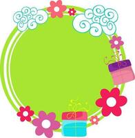 Beautiful green frame design. vector