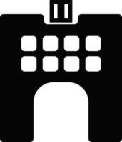 Building in black and white color. vector