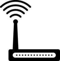 Vector illustration of Router with Wifi sign.