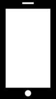 ilustración de un teléfono inteligente en negro y blanco color. vector