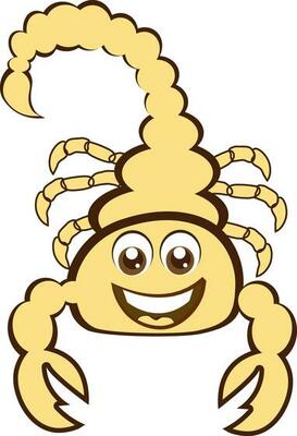 Sign of scorpion in zodiac of isolated.