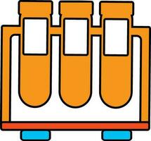 Flat style illustration of test tubes. vector
