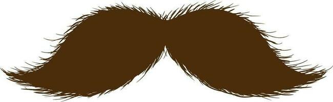 Illustration of brown mustache. vector