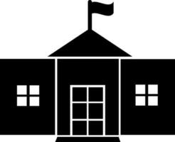 Flat icon of school building. vector