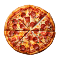 Pizza isolato. illustrazione ai generativo png
