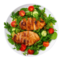 grigliato pollo Seno e verdure isolato. illustrazione ai generativo png