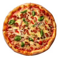 Pizza aislado. ilustración ai generativo png