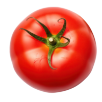 rouge tomate isolé. plat voir. illustration ai génératif png